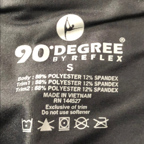 90 Degree By Reflex Black Mesh Contrast Leggings Ankle Length S - Picture 6 of 7